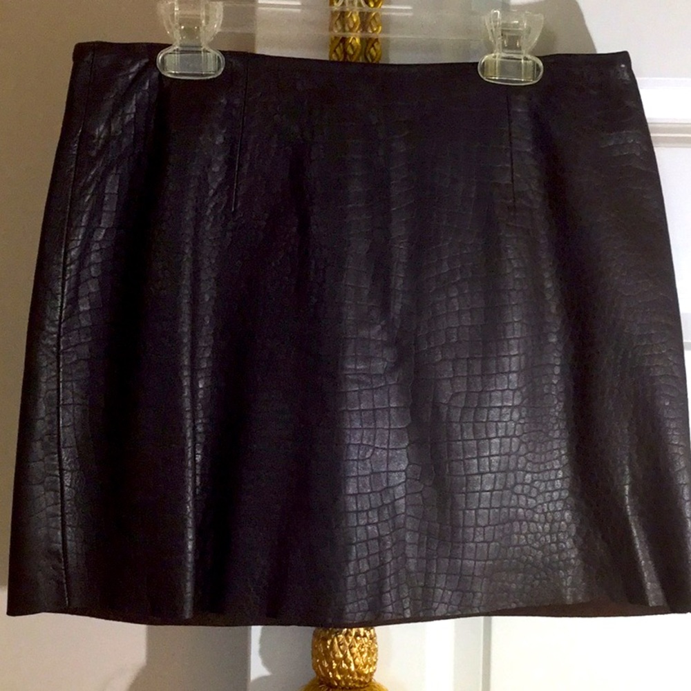 Chocolate Leather skirt by Express